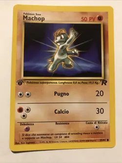 Machop Italian 1st Edition Pokemon Team Rocket Card 59/82 2000 - Image 1
