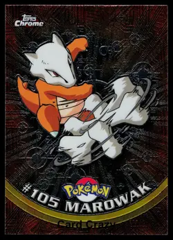 Marowak #105 - Topps Chrome Series 2 Pokemon Card Played - Image 1