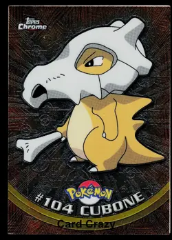 Cubone #104 - Topps Chrome Series 2 Pokemon Card Played - Image 1