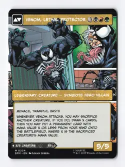 Eddie Brock/ venom lethal protector (borderless) #224 mythic - MTG SPM - Image 2