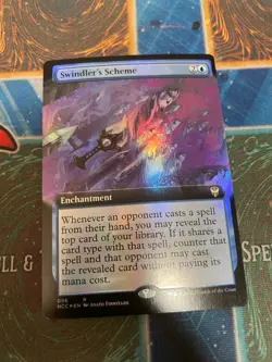MTG - Swindler's Scheme - Rare - Extended Art - Foil - NM - New Capenna - Image 1