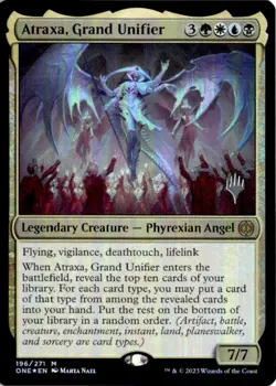 Atraxa, Grand Unifier M Promo Pack: Phyrexia: All Will Be One 196 NM FOIL - Image 1
