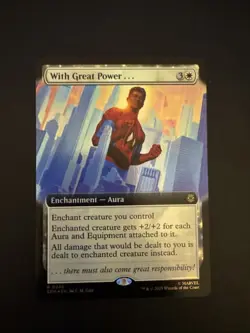 With Great Power... (Extended Art) Marvel's Spider-Man Foil MTG Near Mint - Image 1