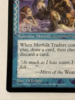 Signed Merfolk Traders By DiTerlizzi MTG Magic The Gathering - Image 5