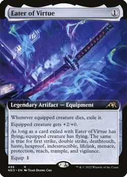 NEO Extended Art EATER OF VIRTUE 1x Magic Kamigawa Neon Dynasty MTG NM - Image 1