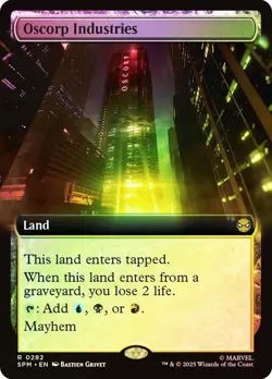 SPM Foil Extended Art OSCORP INDUSTRIES 1x Rare Magic Spider-Man MTG NM - Image 1