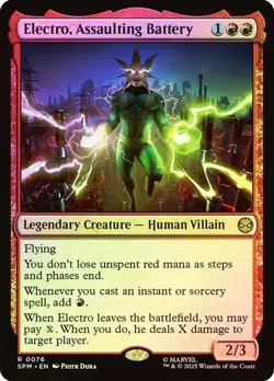 SPM Foil ELECTRO ASSAULTING BATTERY 1x Rare Magic Spider-Man MTG NM - Image 1