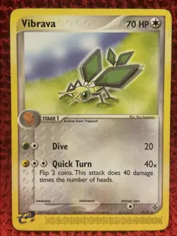 1x - Vibrava - 47/97 - Uncommon LP/MP, English Pokemon EX Dragon - Image 1
