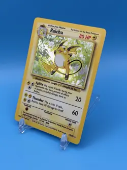 Raichu 14/102 Base Set Unlimited Holo Rare MP - Pokemon TCG - Image 2