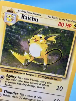 Raichu 14/102 Base Set Unlimited Holo Rare MP - Pokemon TCG - Image 4