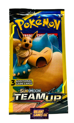 Pokemon Sun & Moon Team Up 3 Card Booster Pack Sealed - Image 1