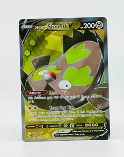 Pokemon TCG Galarian Stunfisk V Full Art #184/189 N/M Darkness Ablaze Set - Image 1