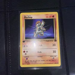 1st Edition Pokemon Team Rocket Set Machop - Common - LP - 59/82 - Image 2