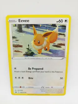 AMAZING SWIRL Brilliant Stars Eevee SWSH190 Black Star Promo Holo Pokemon - Image 2