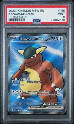 2023 Pokemon Mew EN 151 - Kangaskhan ex #190/165 - Ultra Rare - PSA MINT 9 - Image 2