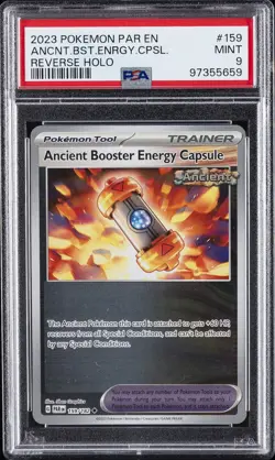 2023 POKEMON PAR EN-PARADOX RIFT #159 ANCIENT BOOSTER ENERGY CAPSULE PSA 9 - Image 1