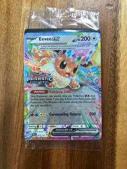 Pokemon SEALED Eevee ex 075/131 Prismatic Evolutions Surprise Box Promo Holo!! - Image 1
