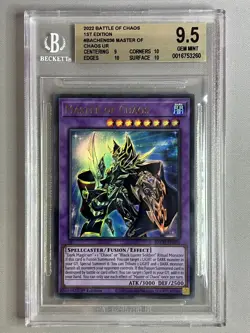 BGS 9.5++ Master Of Chaos 1st Ed BACH-EN036 YUGIOH Battle Of Chaos w/3 x 10 SUBS - Image 1