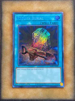 Yugioh Foolish Burial RA02-EN049 Secret Rare 1st Ed NM - Image 1