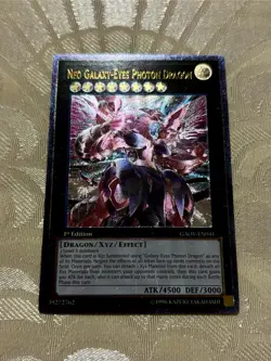 YuGiOh Neo Galaxy-Eyes Photon Dragon Ultimate GAOV-EN041 DEEP EMBOSS HEAVY STAMP - Image 3