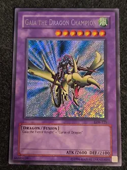Yu-Gi-Oh! TCG Gaia the Dragon Champion LOB-125 Secret Rare VLP - Image 1