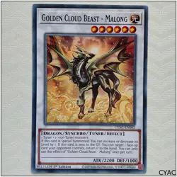 Golden Cloud Beast - Malong - CYAC-EN082 - Common 1st Edition Yugioh - Image 1