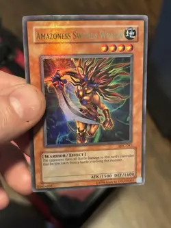 Yugioh Amazoness Swords Woman MFC-061 Ultra Rare Unlimited NM HEAVY HOLO BLEED - Image 1