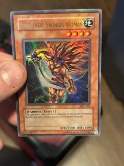 Yugioh Amazoness Swords Woman MFC-061 Ultra Rare Unlimited NM HEAVY HOLO BLEED - Image 2