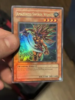 Yugioh Amazoness Swords Woman MFC-061 Ultra Rare Unlimited NM HEAVY HOLO BLEED - Image 3