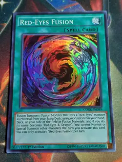 1st ed Red-Eyes Fusion CORE-EN059 Super Rare Yugioh Card Light Play - Image 1