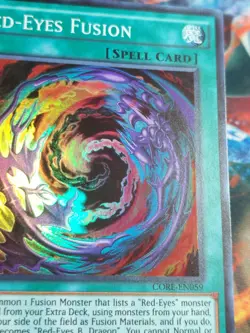 1st ed Red-Eyes Fusion CORE-EN059 Super Rare Yugioh Card Light Play - Image 5