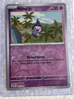 Pokemon TCG Paldean Fates Mime Jr. Reverse Holo Card 31/91 - Image 1