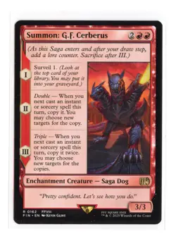 Summon: G.F. Cerberus R 162 Regular Final Fantasy MTG Card NM - Image 1