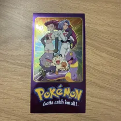 TEAM ROCKET 3 OF Pokemon Card Topps TV Animation Tin Topper 2000 Jumbo OVERSIZED - Image 1