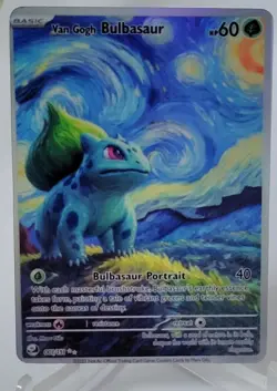 Pokemon Van Gogh Bulbasaur V Anima Waifu Sexy Doujin ACG DIY Art Card Holo - Image 1