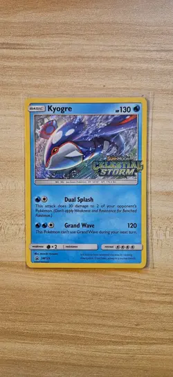 Pokemon TCG Card Kyogre Prerelease SM129 Black Star Promo Holo NM/M - Image 1