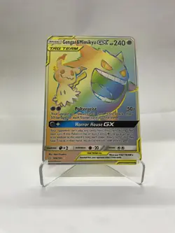 Gengar&Mimikyu GX Gold Metal Pokemon Card-Collectible Gift Display！GOOD - Image 2