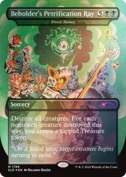 Beholder's Petrification Ray - Blood Money (Rainbow Foil) -Foil Near Mint MTG - Image 1