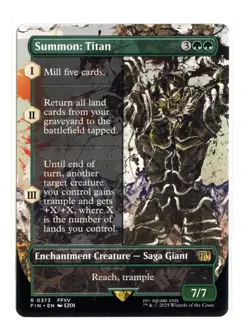 Summon: Titan (Borderless) R 373 Regular Final Fantasy MTG NM - Image 1