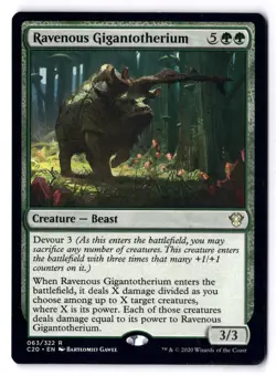 Ravenous Gigantotherium NM* Commander 2020 ENGLISH 063/322 mtg -UnltdCards - Image 1
