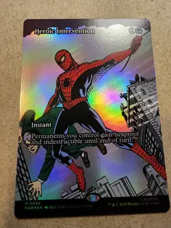 Heroic Intervention - #34 Foil (Borderless) Marvel Universe Eternal-Legal - Mtg - Image 1