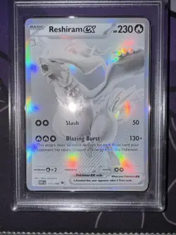 2025 Pokemon White Flare English Reshiram Ex Black White Rare PSA 9 Mint 173/086 - Image 3