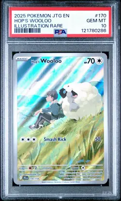 2025 POKEMON JTG EN-JOURNEY TOGETHER #170 HOP'S WOOLOO ILLUSTRATION RARE - Image 1
