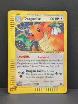 Dragonite 009/165 Expedition Base Set Holo Ultra Rare Pokemon TCG e-reader MP+ - Image 1