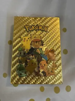 Pokemon Gold Fan Art Collectible Cards 55-cards per Deck Gold Foil Collections - Image 2
