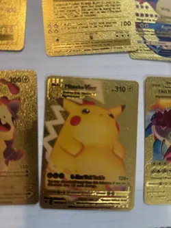 Pokemon Gold Fan Art Collectible Cards 55-cards per Deck Gold Foil Collections - Image 5