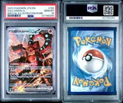 2025 POKEMON JTG #182 VOLCANION EX SPECIAL ILLUSTRATION RARE GEM MINT 10 - Image 3