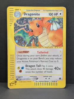 Dragonite 009/165 Expedition Base Set Holo Ultra Rare Pokemon TCG e-reader HP - Image 1