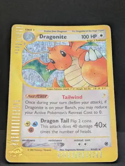 Dragonite 009/165 Expedition Base Set Holo Ultra Rare Pokemon TCG e-reader HP - Image 3