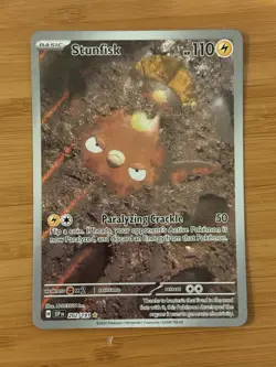 Stunfisk 202/191 Pokemon Sv08: Surging Sparks Holo Illustration Rare NM - Image 1